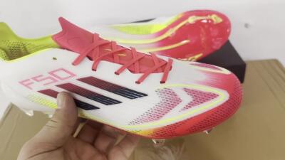 Adidas F50 Elite FG Football Boots - White/Red/Yellow