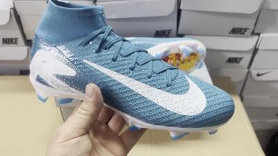Nike Air Zoom Mercurial Superfly 10 Elite FG Football Boots - Blue/White/Gold