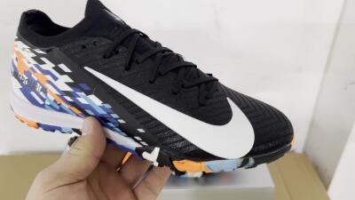 Nike Air Zoom Mercurial Vapor 16 Elite TF Football Shoes - Black/Blue/Orange