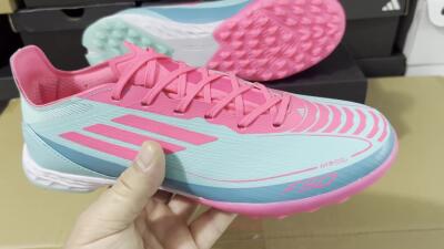 Adidas F50 Elite TF Football Shoes - Jade/Pink/White