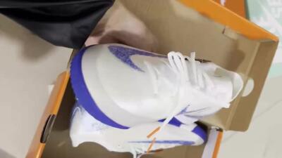 Nike Air Zoom Mercurial Vapor 16 Elite IC Football Shoes - Beige/Blue/White