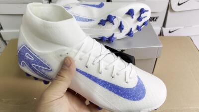 Nike Air Zoom Mercurial Superfly 10 Elite AG Football Boots - Beige/White/Blue