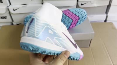 Nike Air Zoom Mercurial Superfly 10 Elite TF Football Shoes - White/Purple/Blue