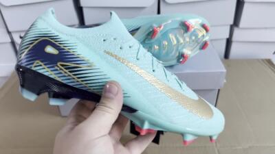 Nike Air Zoom Mercurial Vapor 16 Elite FG Football Boots - Jade/Gold/Blue