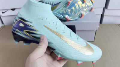 Nike Air Zoom Mercurial Superfly 10 Elite FG Football Boots - Jade/Gold/Blue