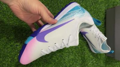 Nike Air Zoom Mercurial Vapor 16 Pro TF Football Shoes - White/Purple/Pink/Jade