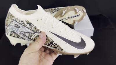 Nike Air Zoom Mercurial Vapor 16 Elite FG Football Boots - Beige/Black/White