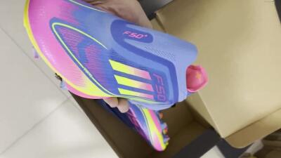 Adidas F50+ Elite Lightstrike Pro FG Football Boots - Blue/Yellow/Pink