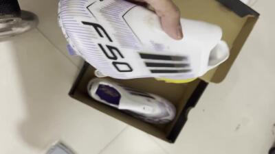 Adidas F50 Elite Laceless FG Football Boots - White/Black/Purple/Gold