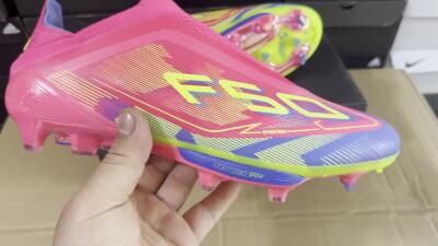 Adidas F50+ Elite Laceless FG Football Boots - Red/Yellow/Blue