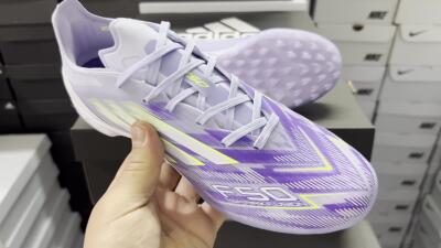 Adidas F50 Elite TF Football Shoes - Purple/Yellow/White