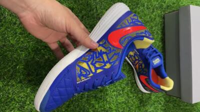 Nike Lunar Gato 2 IC Football Shoes - Blue/Gold/Red