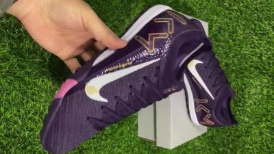 Nike Air Zoom Mercurial Vapor 16 Elite TF Football Shoes - Purple/White/Gold