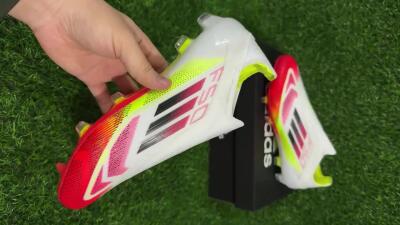 Adidas F50 Elite Laceless FG Football Boots - White/Red/Yellow