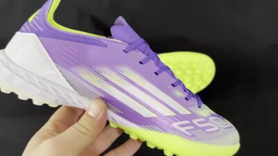 Adidas F50 Pro TF Football Shoes - Purple/White/Yellow