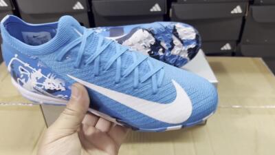 Nike Air Zoom Mercurial Vapor 16 Elite TF Football Shoes - Blue/White/Black