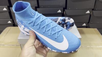 Nike Air Zoom Mercurial Superfly 10 Elite TF Football Shoes - Blue/White