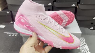 Nike Air Zoom Mercurial Superfly 10 Elite TF Football Shoes - Pink/Red/Gold