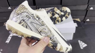 Nike Air Zoom Mercurial Vapor 16 Elite TF Football Shoes - Beige/Black/Brown