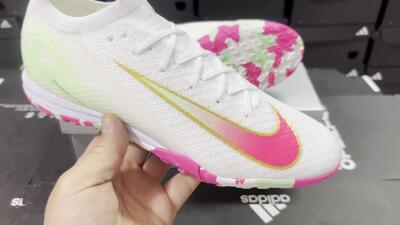 Nike Air Zoom Mercurial Vapor 16 Elite TF Football Shoes - White/Red/Gold