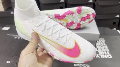 Nike Air Zoom Mercurial Superfly 10 Elite TF Football Shoes - White/Red/Gold