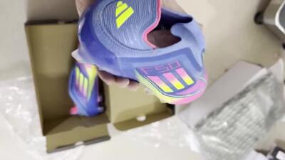 Adidas F50 Elite Laceless FG Football Boots - Blue/Yellow/Pink