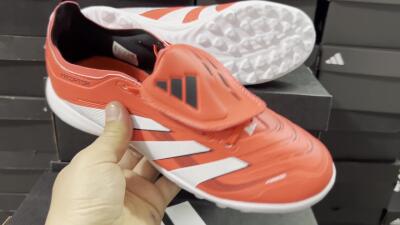 Adidas Predator 25 Elite Foldover Tongue TF Football Shoes - Red/White/Black