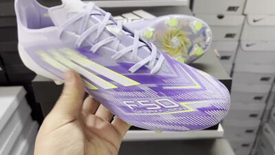 Adidas F50 Elite FG Football Boots - Purple/Silver/Yellow