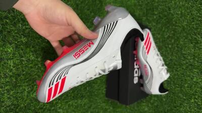 Messi x Adidas F50 Elite FG Football Boots - Silver/Red/Black