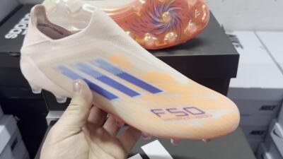 Adidas F50 Elite Laceless FG Football Boots - Pink/Blue/Gold