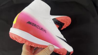 Nike Air Zoom Mercurial Superfly 10 Elite TF Football Shoes - White/Black/Pink