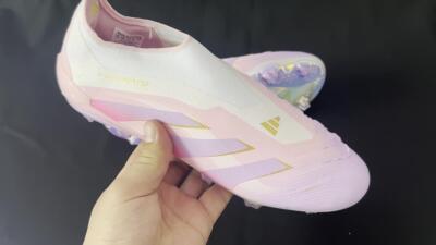 Adidas Predator 25 Elite Laceless FG Football Boots - Pink/Purple/Gold