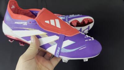 Adidas Predator 25 Elite Foldover Tongue FG Football Boots - Blue/White/Red