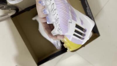 Adidas F50 Elite Laceless FG Football Boots - White/Purple/Gold