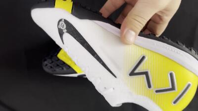 KM x Nike Air Zoom Mercurial Vapor 16 Elite TF Football Shoes - White/Black/Yellow