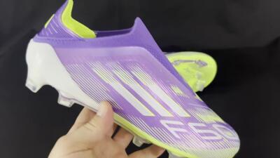 Adidas F50+ Elite Laceless FG Football Boots - Blue/Yellow/Silver