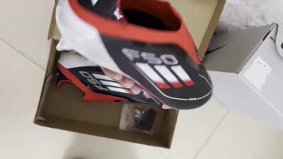 Adidas F50 Elite Laceless SG Football Boots - Black/Red/Silver
