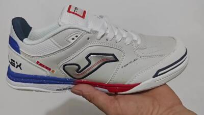 Joma Top Flex IC Football Shoes - White/Red/Blue