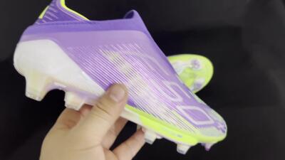 Adidas F50+ Lightstrike Pro Laceless FG Football Boots - Purple/Yellow/White