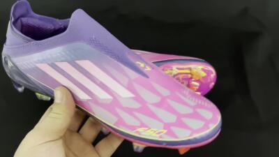 Adidas F50+ Elite Laceless FG Football Boots - Pink/Yellow/Purple