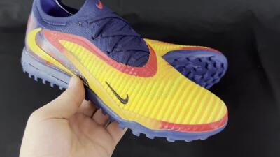 Nike Phantom 6 Elite TF Football Shoes - Yellow/Red/Blue