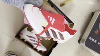 Adidas Predator 26 Elite Fold-Over Tongue FG Football Boots - White/Electric Red/Steel Gray