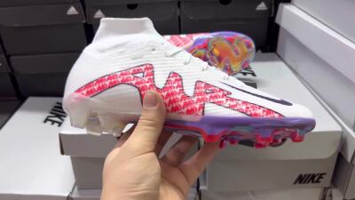 Nike Air Zoom Mercurial Superfly 9 Elite FG Football Boots - White/Red
