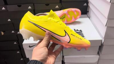 Nike Air Zoom Mercurial Vapor 15 Elite FG Football Boots - Yellow/Pink