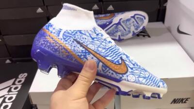 Nike Air Zoom Mercurial Superfly 9 Elite FG Football Boots - White/Blue/Red