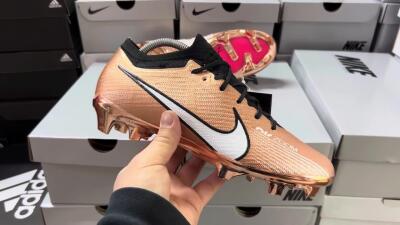 Nike Air Zoom Mercurial Vapor 15 Elite FG Football Boots - Gold/White/Black