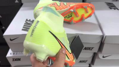 Nike Air Zoom Mercurial Superfly 9 Elite FG Football Boots - Green/Orange