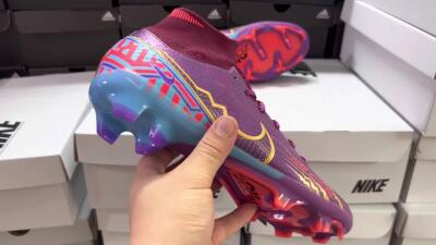 Nike Air Zoom Mercurial Superfly 9 Elite FG Football Boots - Purple/Blue/Gold