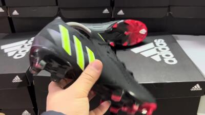 Adidas Predator Edge Geometric.1 Low FG Football Boots - Black/Yellow/Red