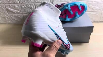 Nike Air Zoom Mercurial Superfly 9 Elite FG Football Boots - White/Blue/Pink